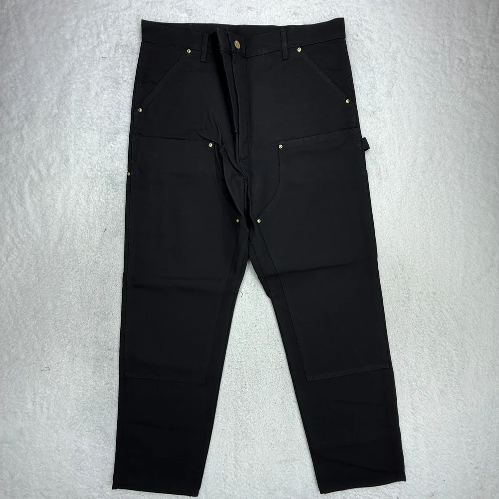 Carhartt B01 BLK Double Front Work Dungaree Pants Black 40x36 USA NWT - Picture 5 of 8